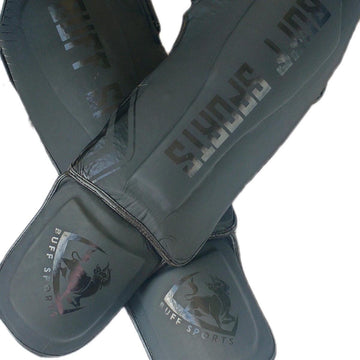 Buff Sports Shin Pad - High Cut Knee Protection with Straps