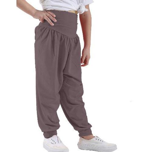 *GIRLS* HAREEM TROUSER ALI BABA BAGGY HAREM LEGGINGS PANTS MOCHA- GW FASHIONS LTD