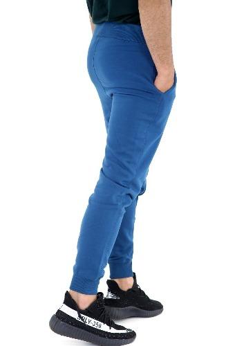 *MEN'S* FLEECE JOGGER BOTTOM PANT GYM TROUSERS MID BLUE SIDE- GW FASHIONS LTD