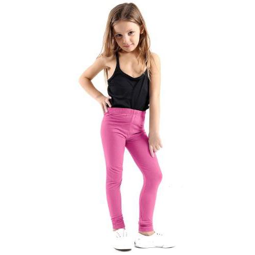 *Girls* KIDS Plain *Leggings* Trousers Full Crop Stretch Legging CERISE PINK - GW FASHIONS LTD
