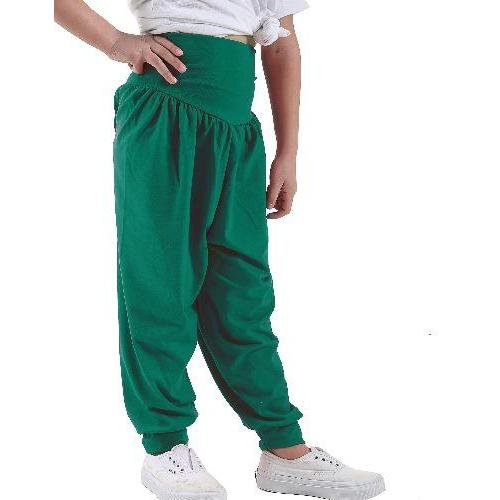 *GIRLS* HAREEM TROUSER ALI BABA BAGGY HAREM LEGGINGS PANTS GREEN- GW FASHIONS LTD