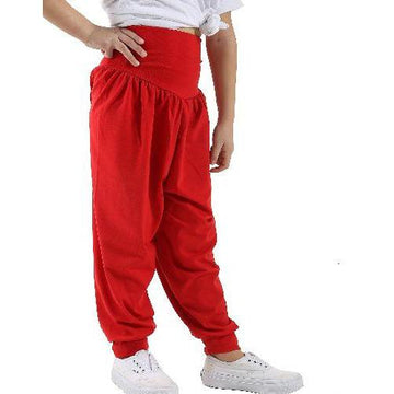*GIRLS* HAREEM TROUSER ALI BABA BAGGY HAREM LEGGINGS PANTS RED - GW FASHIONS LTD