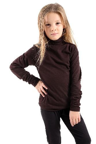 *KIDS* GIRLS BOYS POLO *HIGH NECK* TOPS LONG SLEEVE PLAIN ROLL SHIRT BROWN- GW FASHIONS LTD
