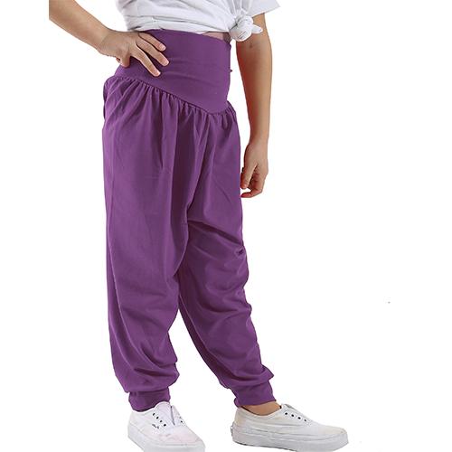 *GIRLS* HAREEM TROUSER ALI BABA BAGGY HAREM LEGGINGS PANTS PURPLE - GW FASHIONS LTD
