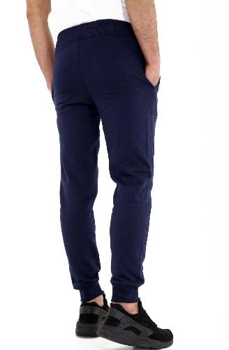 *MEN'S* FLEECE JOGGER BOTTOM PANT GYM TROUSERS NAVY BACK- GW FASHIONS LTD