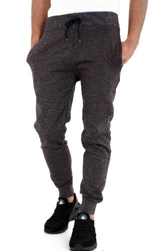 *MEN'S* FLEECE JOGGER BOTTOM PANT GYM TROUSERS CHARCOAL FRONT- GW FASHIONS LTD