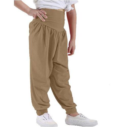 *GIRLS* HAREEM TROUSER ALI BABA BAGGY HAREM LEGGINGS PANTS BEIGE- GW FASHIONS LTD
