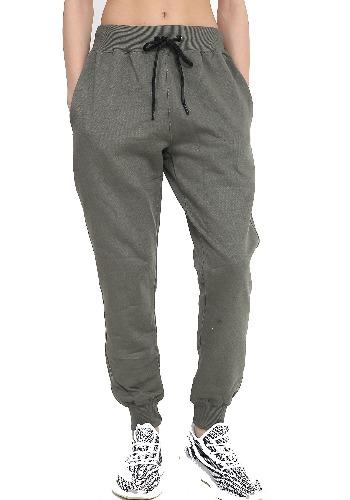 *MEN'S* FLEECE JOGGER BOTTOM PANT GYM TROUSERS KHAKI FRONT- GW FASHIONS LTD