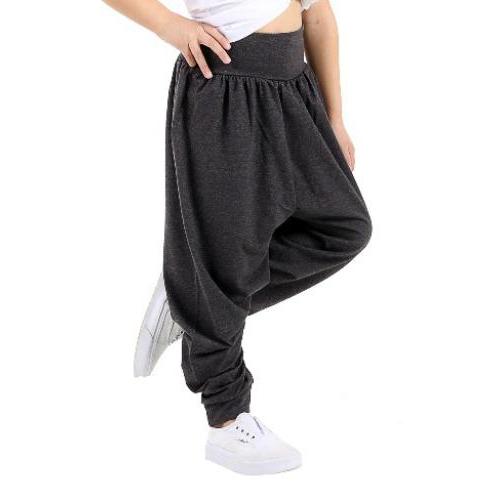 *GIRLS* HAREEM TROUSER ALI BABA BAGGY HAREM LEGGINGS PANTS CHARCOAL- GW FASHIONS LTD