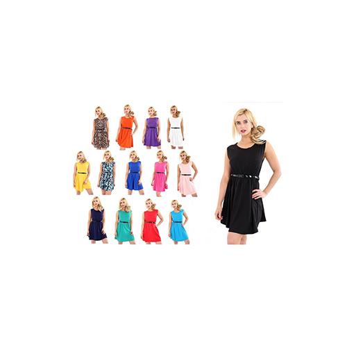 GIRLS PARTY FLORAL KIDS PLAIN BODY CO SKATER DRESS FLARED BELTED PRINTED DRESSES