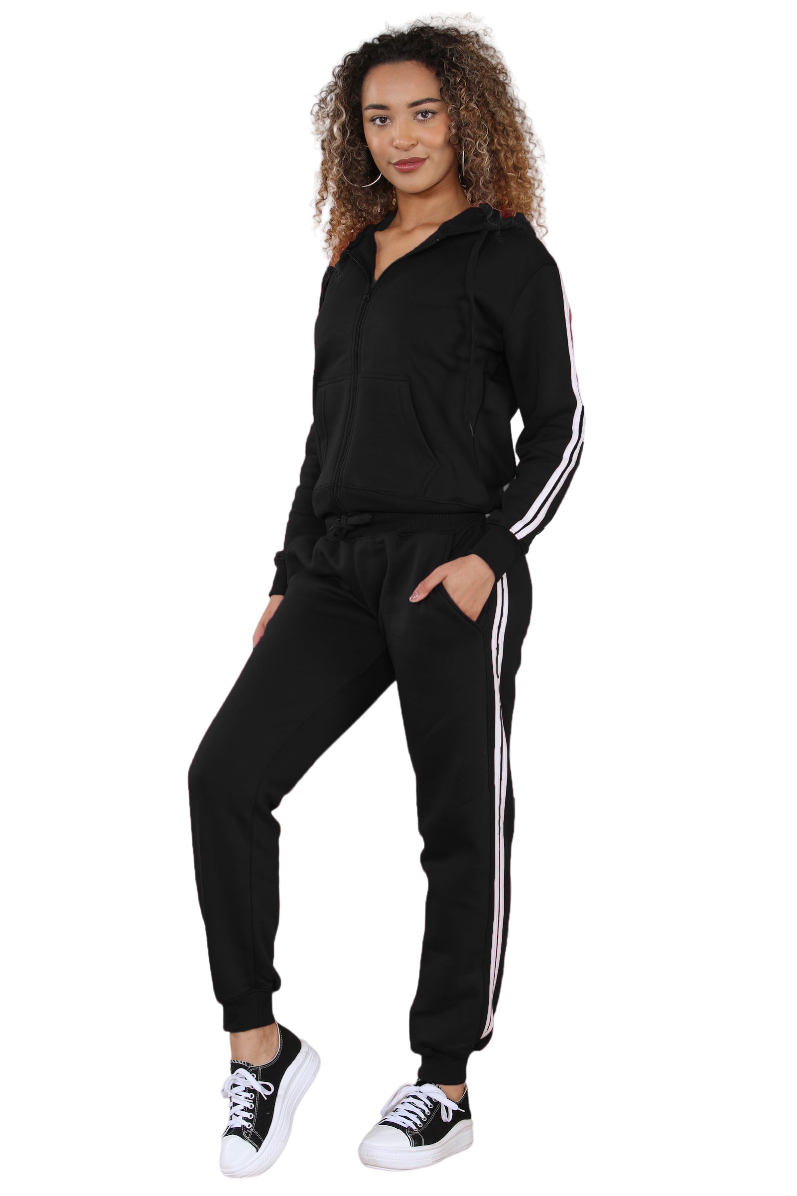 Ladies black cheap adidas tracksuit