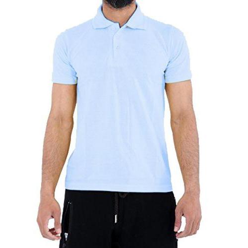 *Boys* kids Plain Polo T-Shirt School Shirts Uniform Top Blue- GW FASHIONS LTD