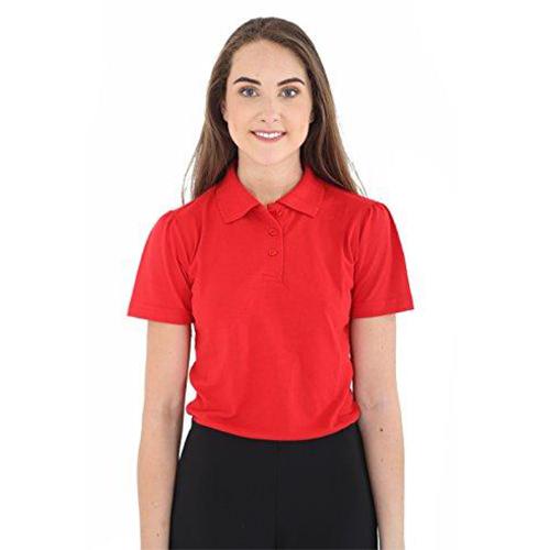 *Girls* kids Plain Polo T-Shirt School Shirts Uniform Top RED- GW FASHIONS LTD