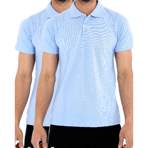 2X *Boys* kids Plain Polo T-Shirt School Shirts Uniform Top BLUE- GW FASHIONS LTD