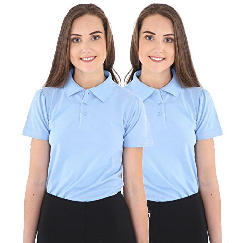 2X Girls Polo T Shirt Blue
