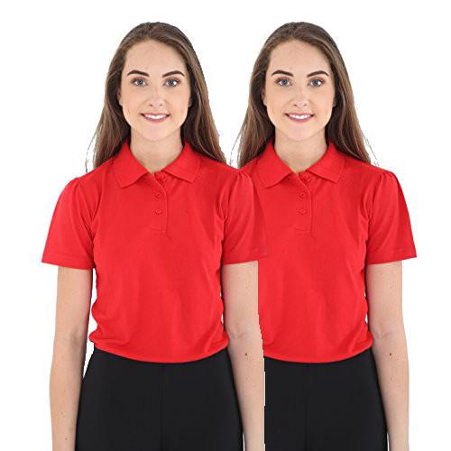2X Girls Polo T Shirt Red