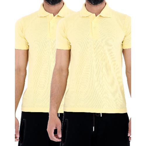 2X *Boys* kids Plain Polo T-Shirt School Shirts Uniform Top YELLOW- GW FASHIONS LTD